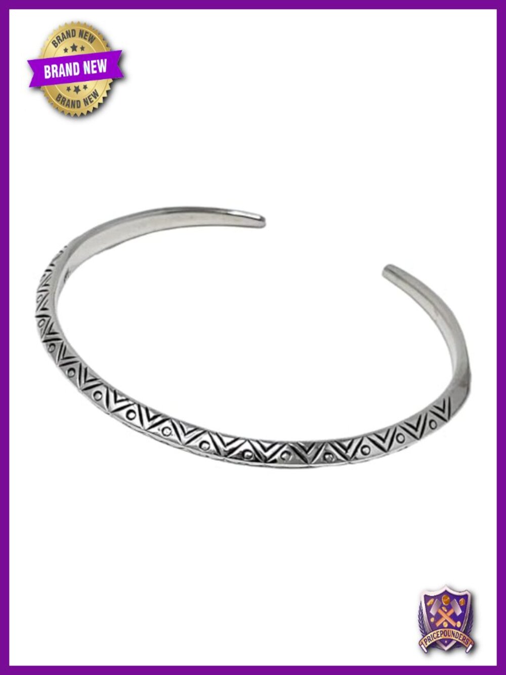 Handmade 925 Sterling Silver Engraved Bangle Bracelet